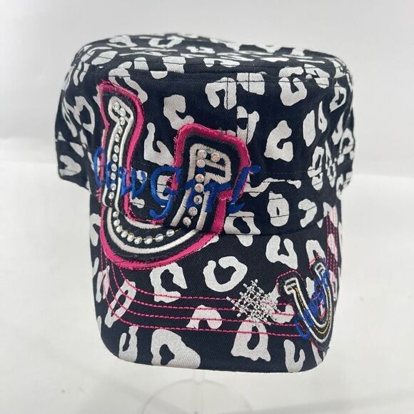 Crown Hat Womens military cadet Baseball Cap Black White Embroidered Cowgirl bli main image 4